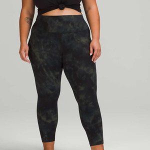 Align High-rise Crop 23” Size 6 in Diamond Dye Graphite Grey Bronze Green